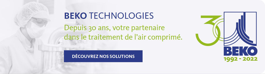 BEKO TECHNOLOGIES France, 30 ans d’expertise dans le traitement de l’air comprimé